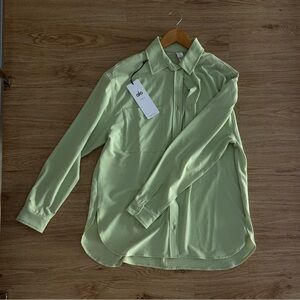 Alo Yoga Dreamscape Button Down Long Sleeve in Iced Green Tea size XS- NWT